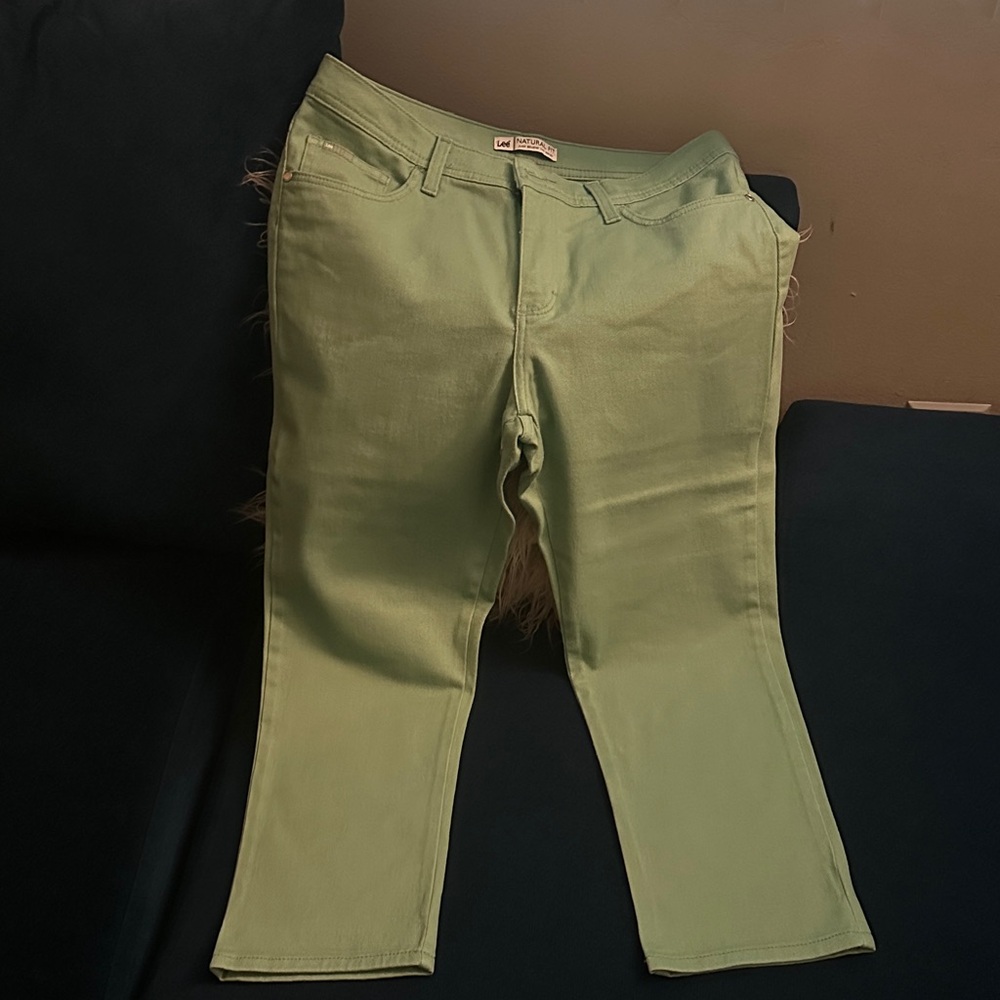 Lee Women's Light Green Flare Jeans